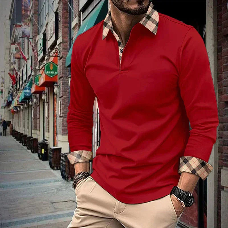 Polo de manga larga Clásico Hombre