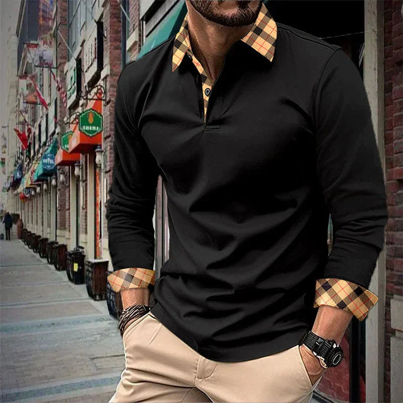 Polo de manga larga Clásico Hombre