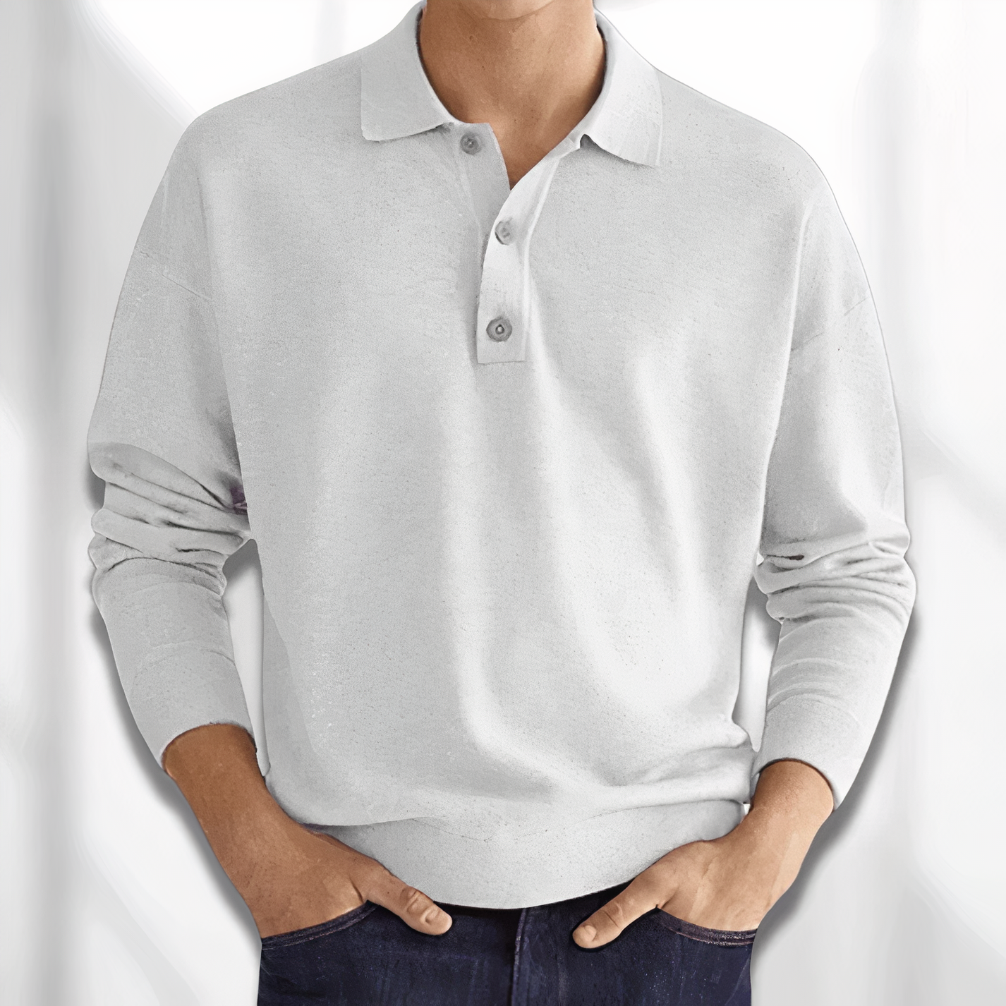 Camisa Polo Manga Larga Clásica