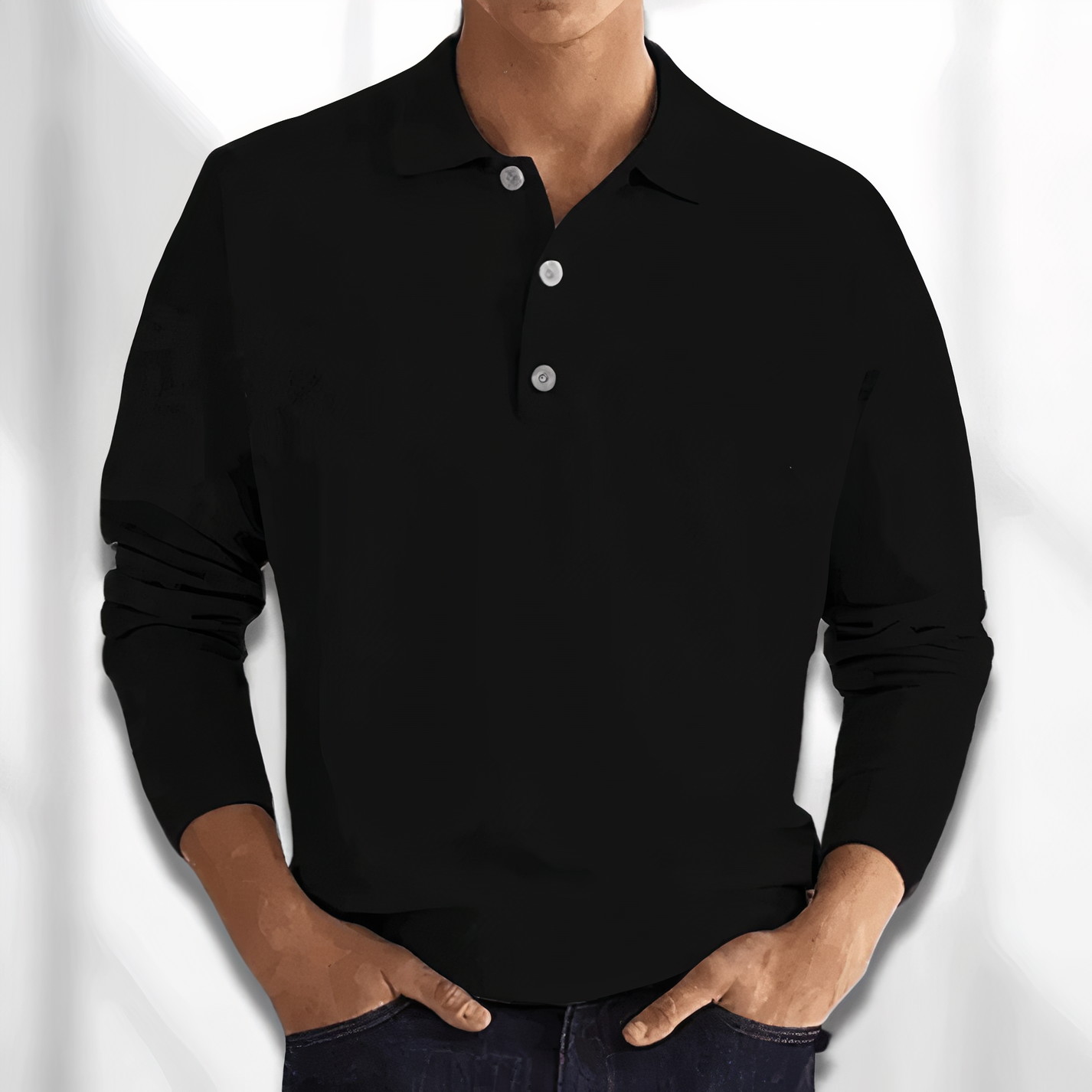 Camisa Polo Manga Larga Clásica