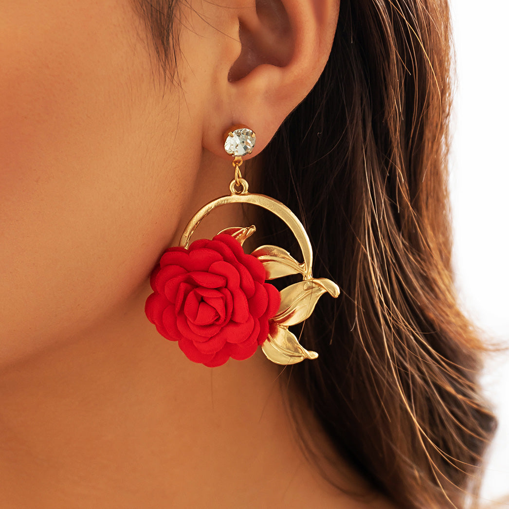 Pendientes Brillantes Rosa Cristal - Vestiria