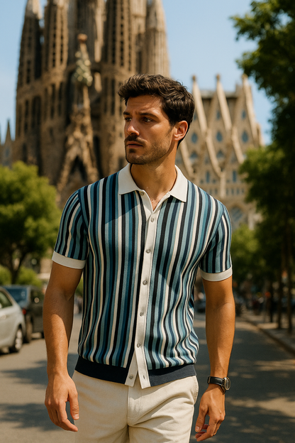 Camisa Polo Hombre Clásico Rayas