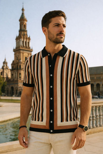 Camisa Polo Hombre Clásico Rayas