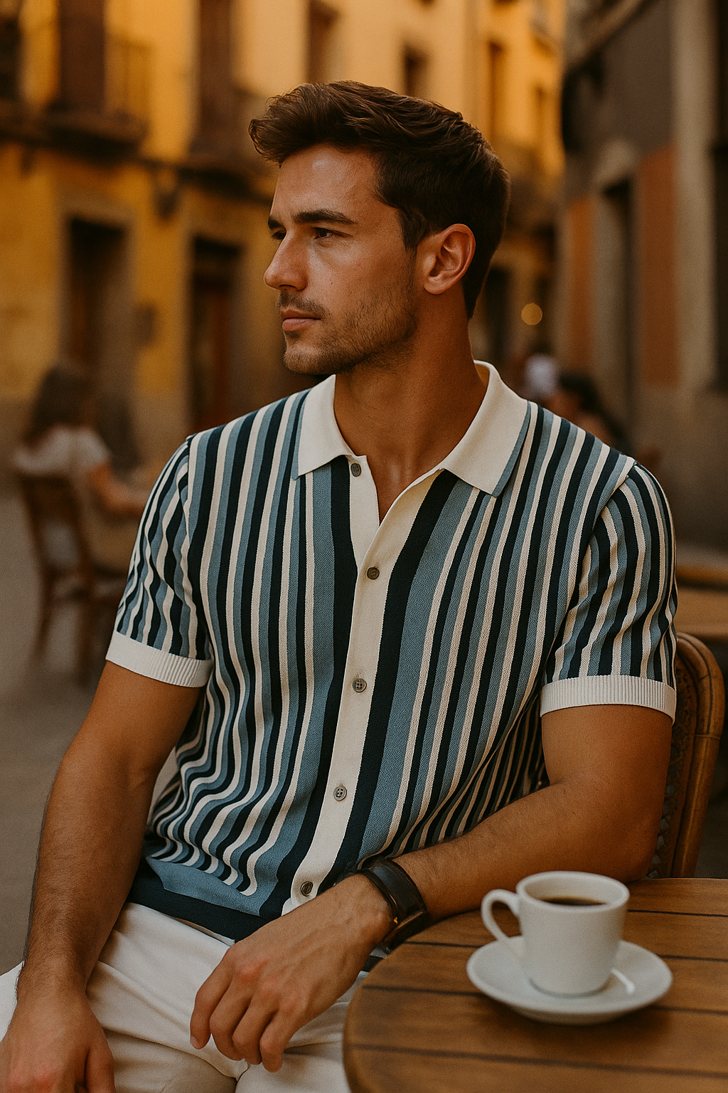 Camisa Polo Hombre Clásico Rayas - Clara Moda