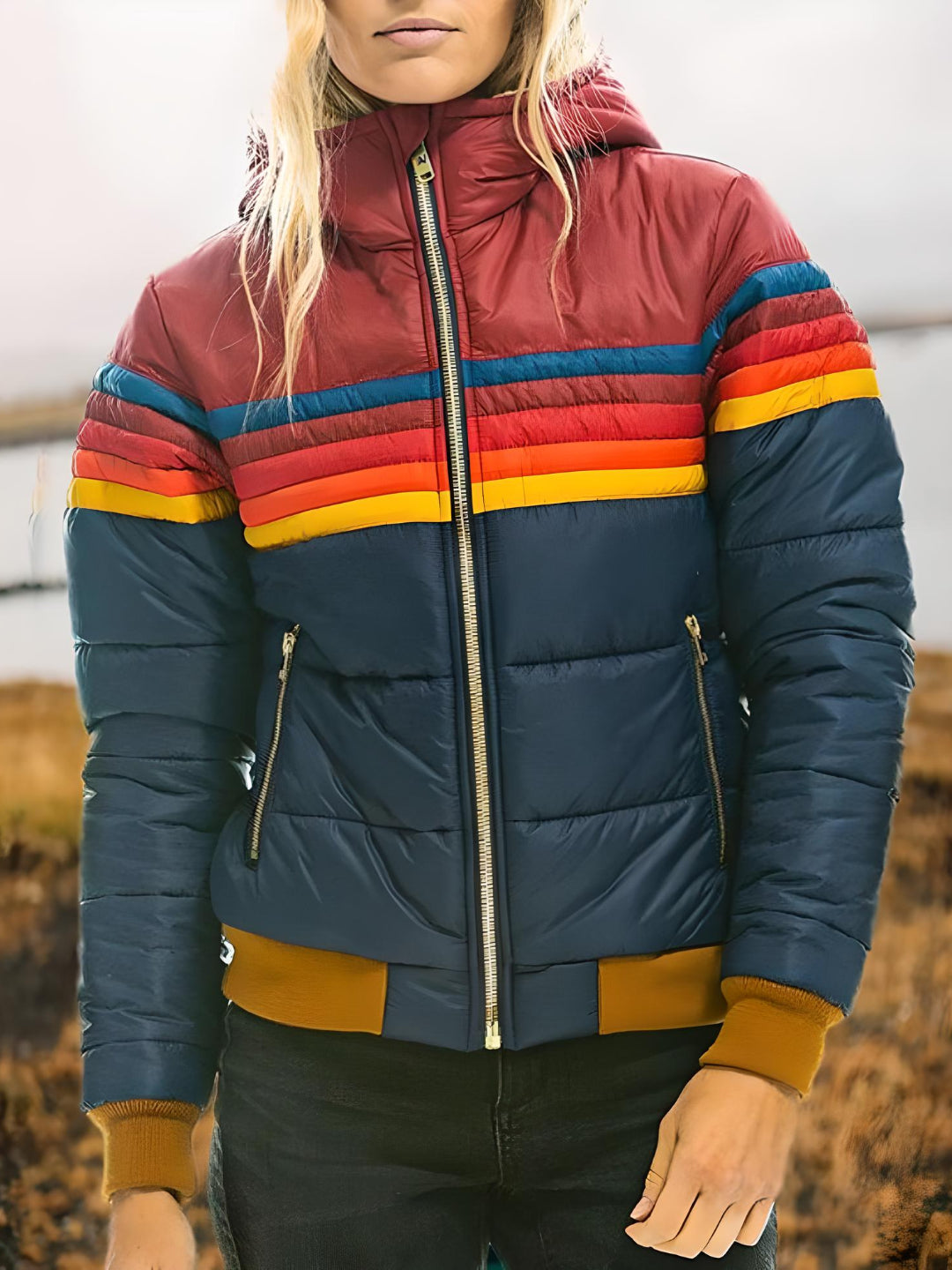 Sudadera Capucha Arcoíris Cálida y Acogedora