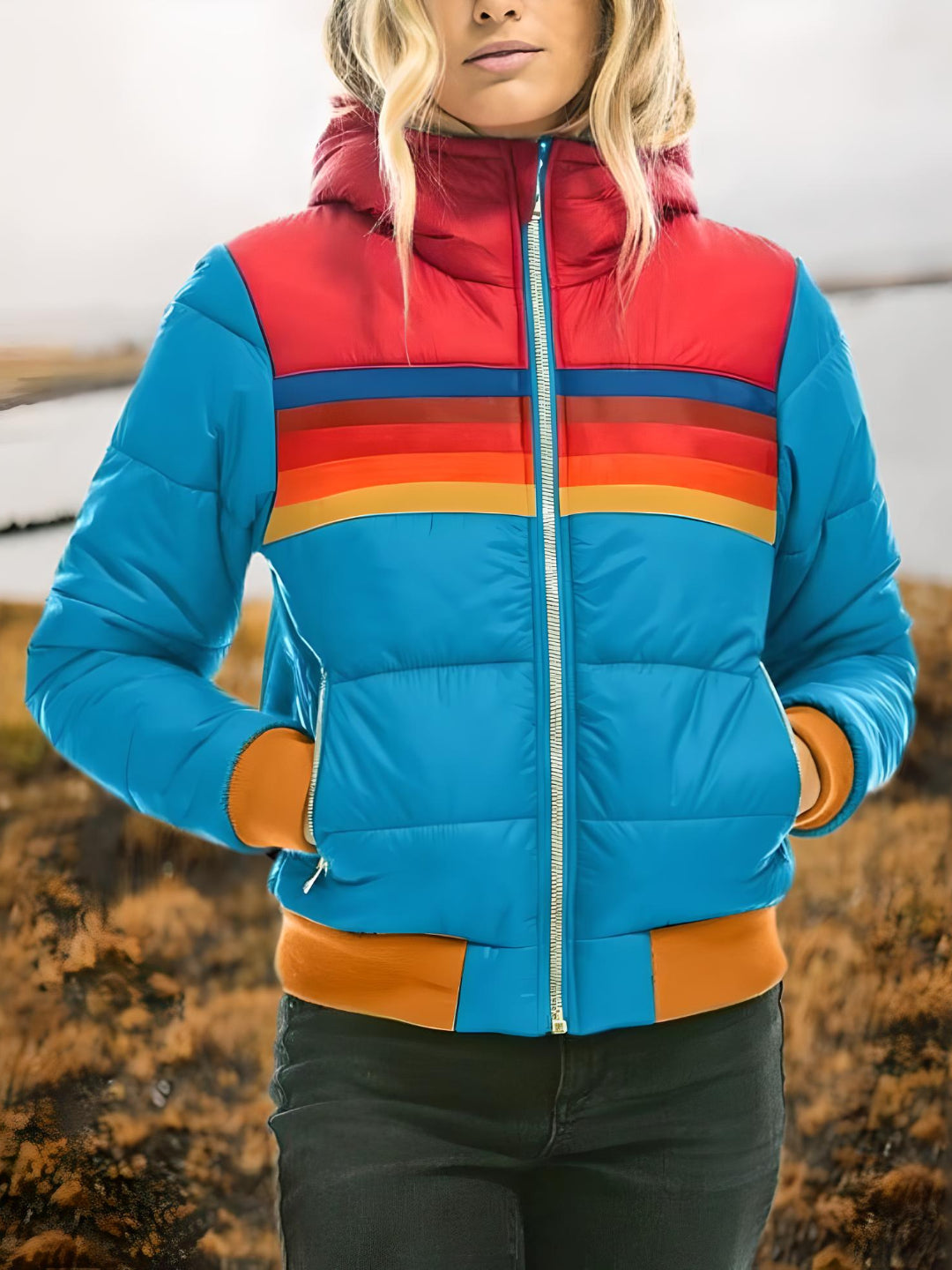 Sudadera Capucha Arcoíris Cálida y Acogedora