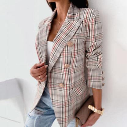 Chaquetas Cuadriculadas Reversibles Mujer