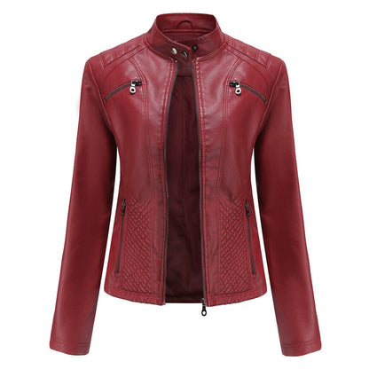 Chaqueta Cuero Mujer Estilo Rebelde