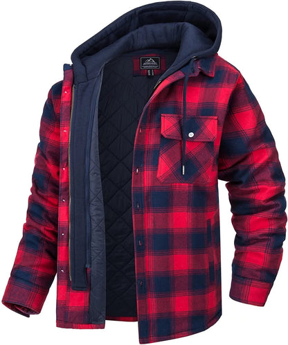 Chaqueta Cuadros Hombre Abrigo Sport