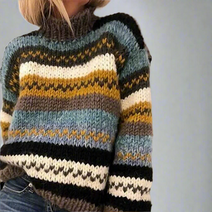 Jersey Cuello Alto Suave Mujer