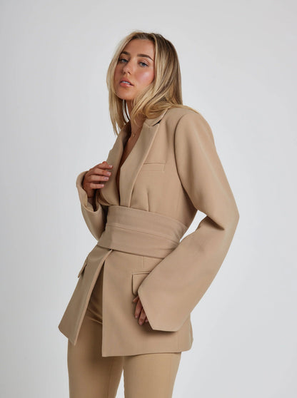 Chaquetón Mujer Clásico Cinturado