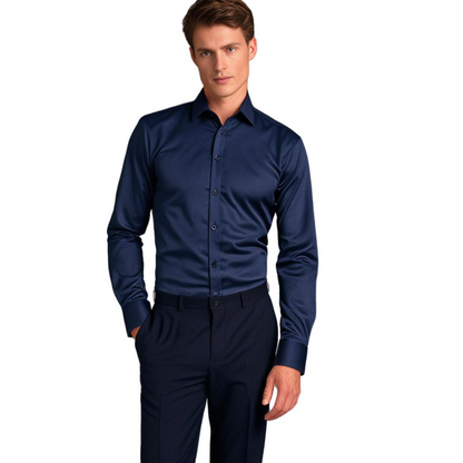 Camisa Hombre Manga Larga Estrecha