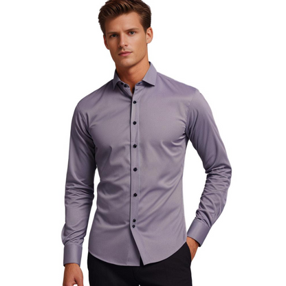 Camisa Hombre Manga Larga Estrecha