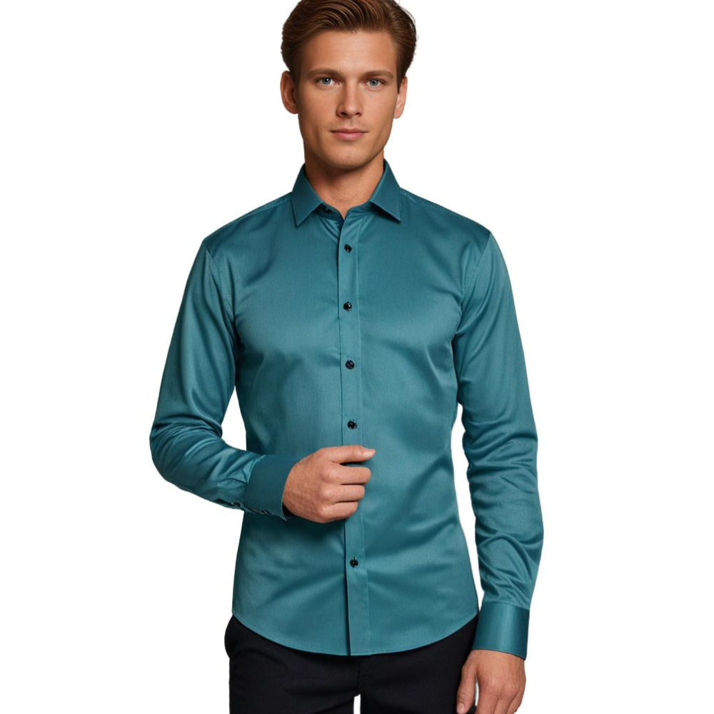 Camisa Hombre Manga Larga Estrecha