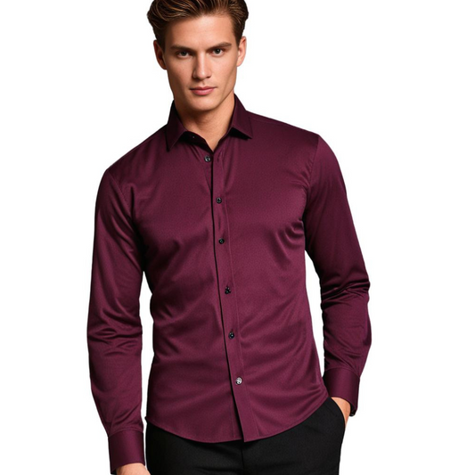 Camisa Hombre Manga Larga Estrecha - Vestiria