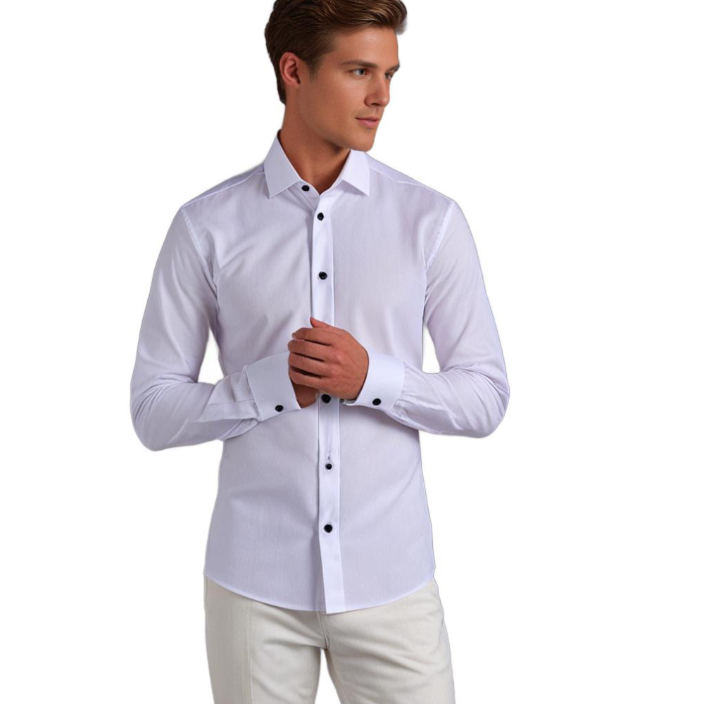 Camisa Hombre Manga Larga Estrecha
