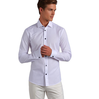 Camisa Hombre Manga Larga Estrecha