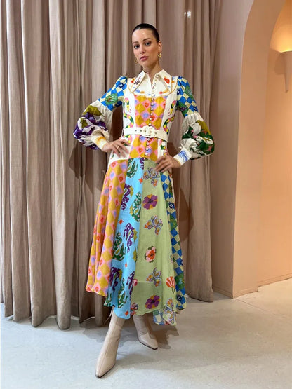 Vestido Estampado y Vibrante