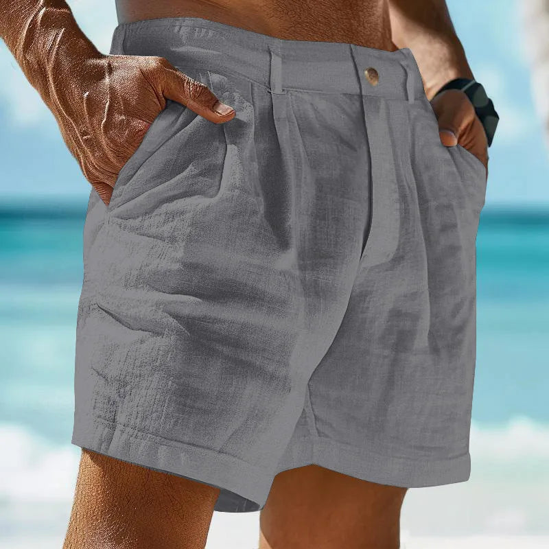 Pantalones Cortos Lino Frescos Estilo Verano