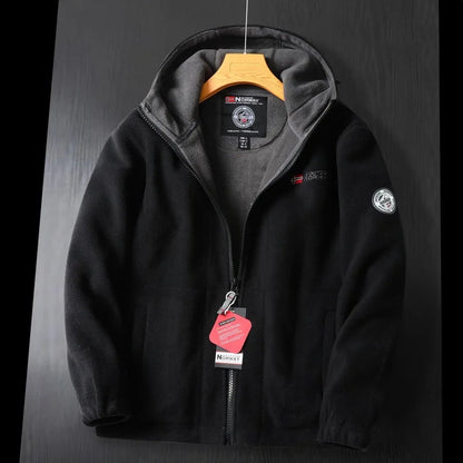 Chaqueta Hombre Invierno Polar Acogedora con Capucha