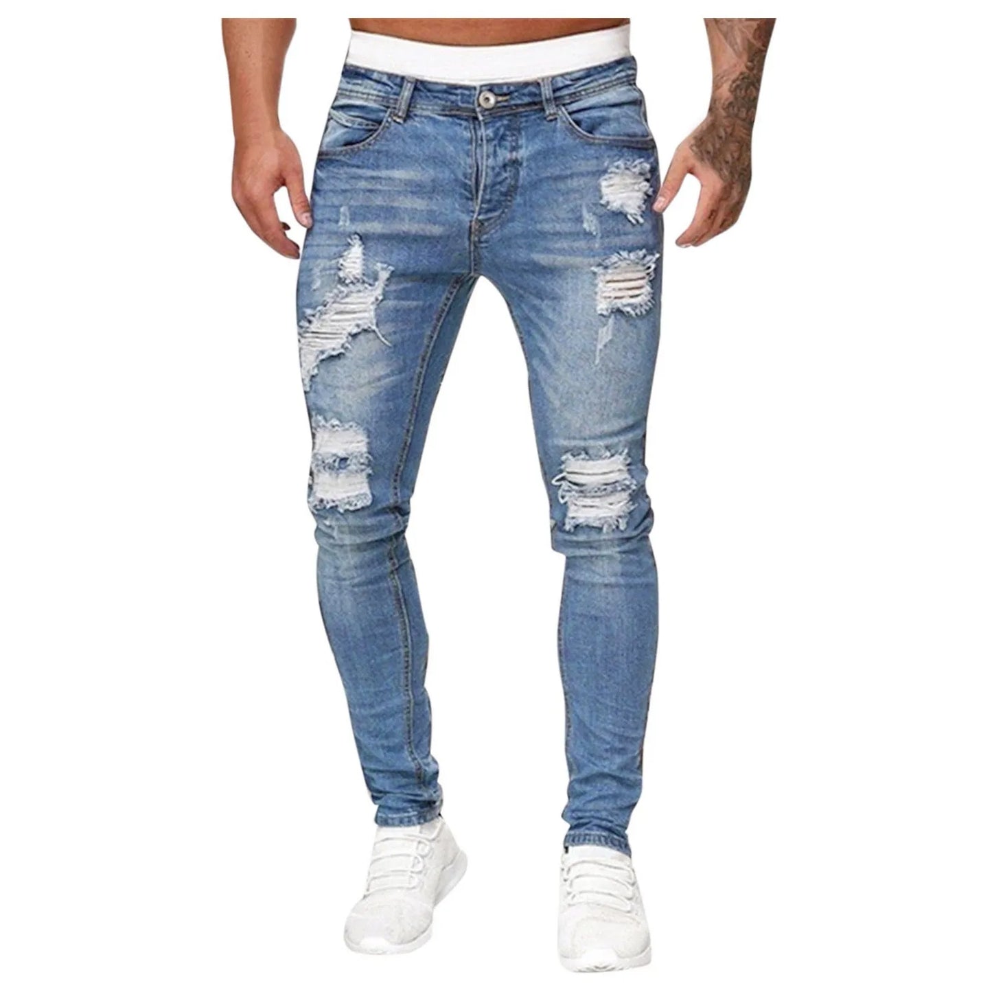 Pantalones Vaqueros Desgastados Moda Urbana