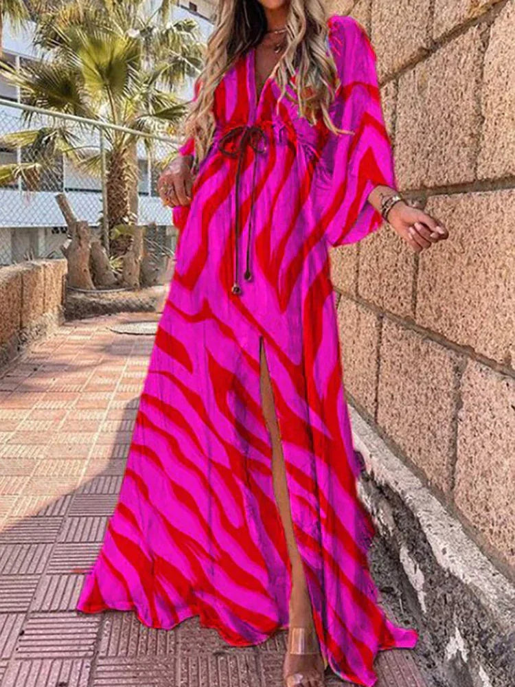 Vestido de Playa Estampado Chic