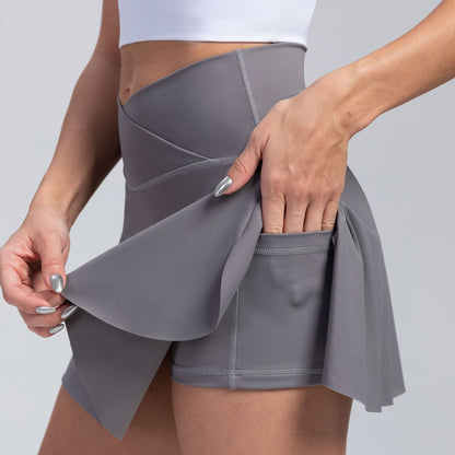 Falda Deportiva Mujer con Bolsillos Elástica