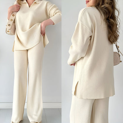 Conjunto Mujer Blusa Larga y Pantalón Elegante - Vestiria