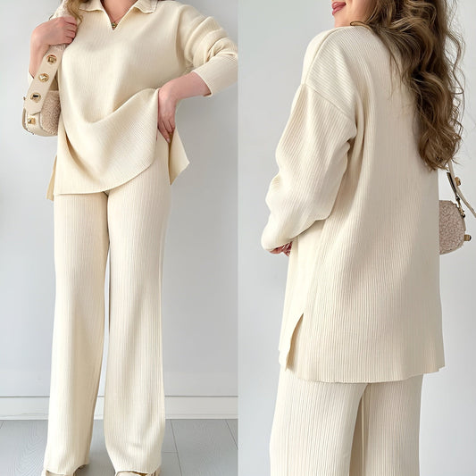 Conjunto Mujer Blusa Larga y Pantalón Elegante - Vestiria