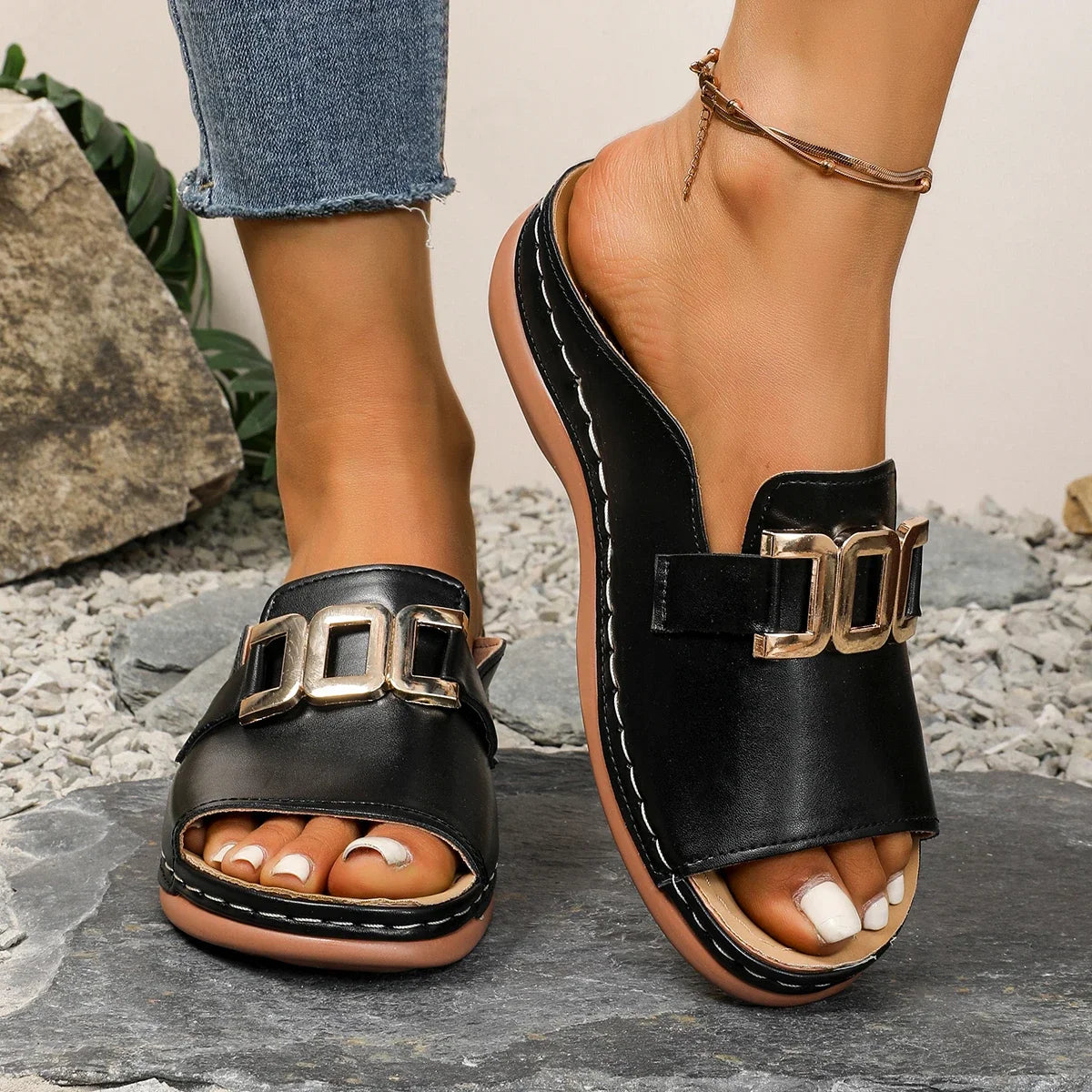 Sandalias Cuero Flexibles y Cómodas