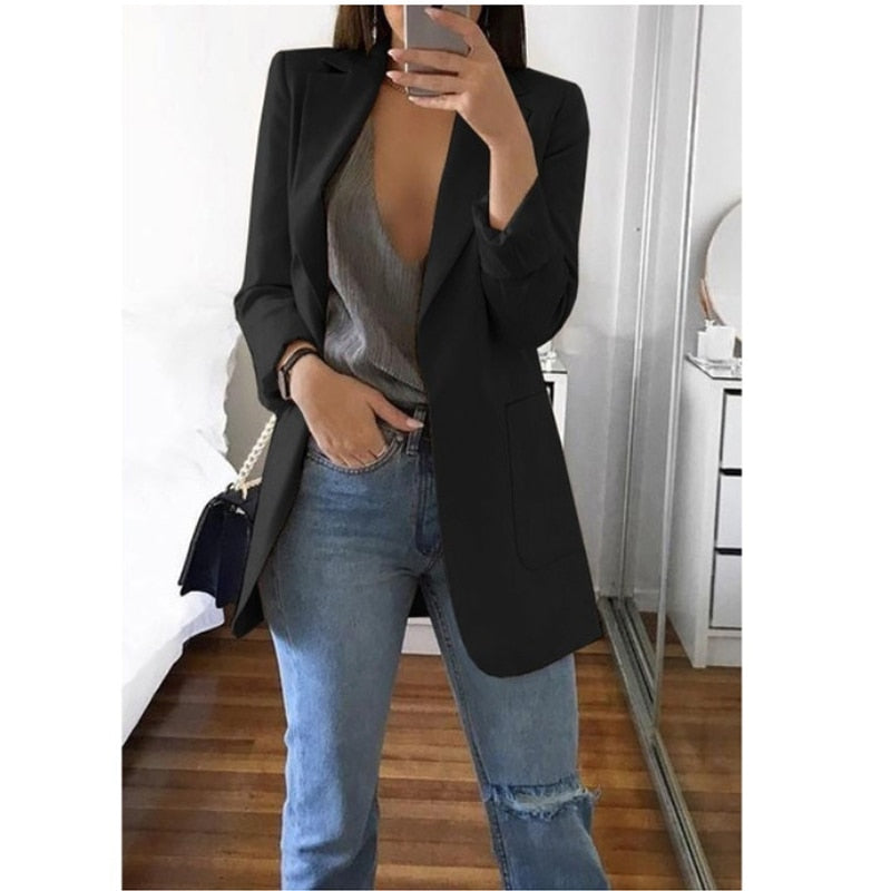 Chaquetón mujer elegante con corte abierto - Vestiria