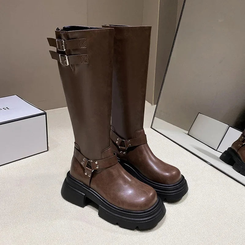 Botas Cuero Alto Mujer Original BearsFoots