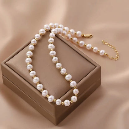 Collar Perlas Frescas Elegante - Vestiria