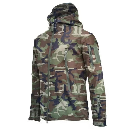 Chaqueta Táctica Hombre Impermeable con Capucha