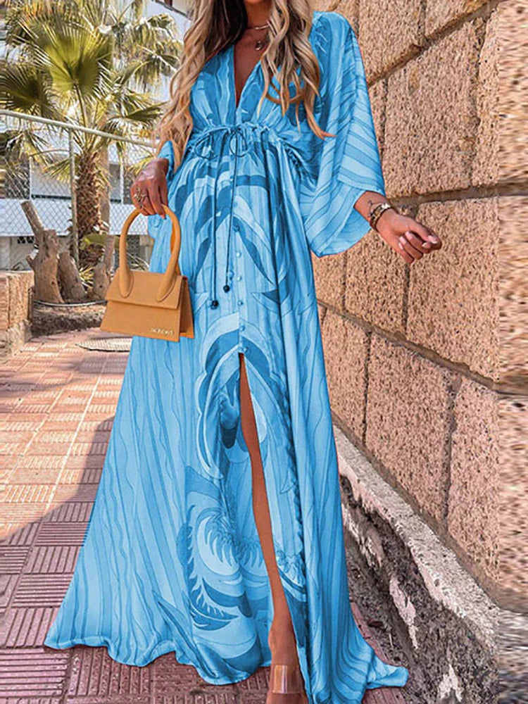 Vestido de Playa Estampado Chic
