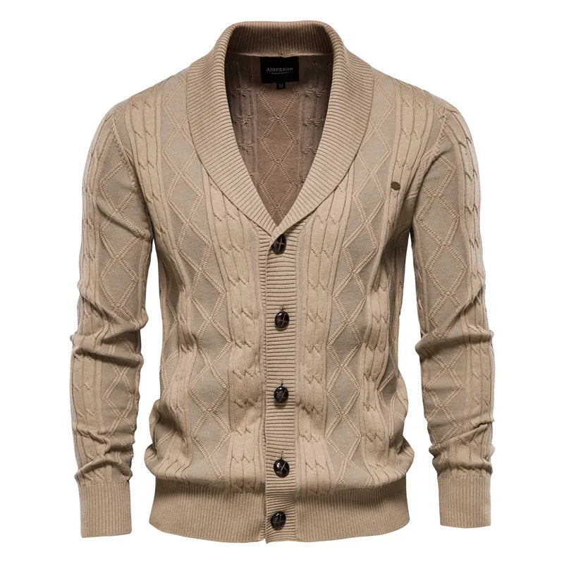Cardigan Mujer Elegante Cuello Alto - Vestiria