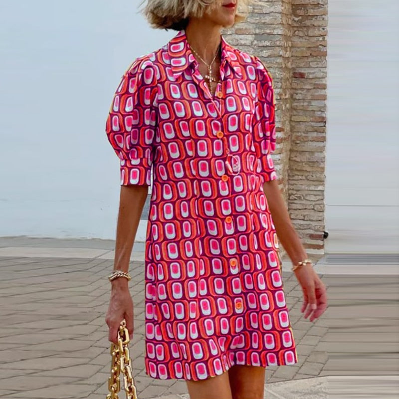 Vestido Estampado Elegante y Comodo - Vestiria