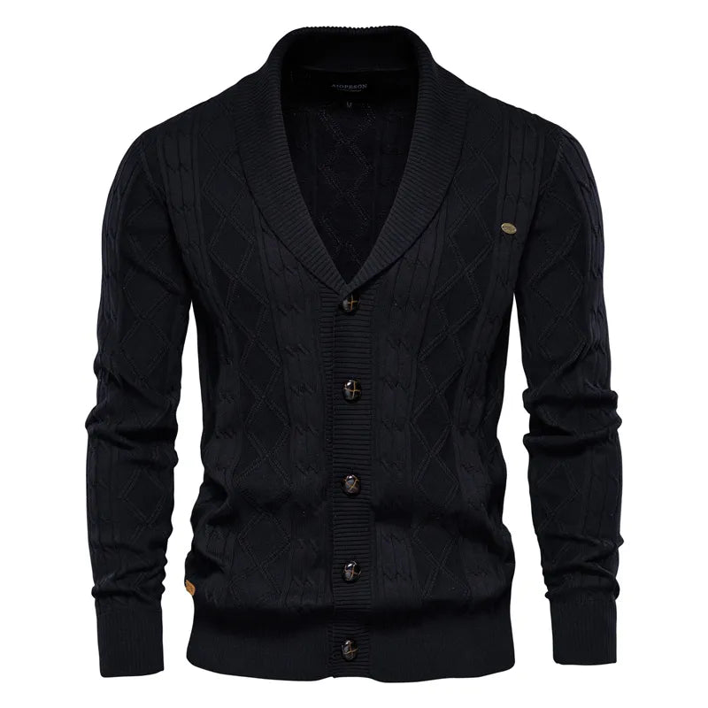 Cardigan Mujer Elegante Cuello Alto