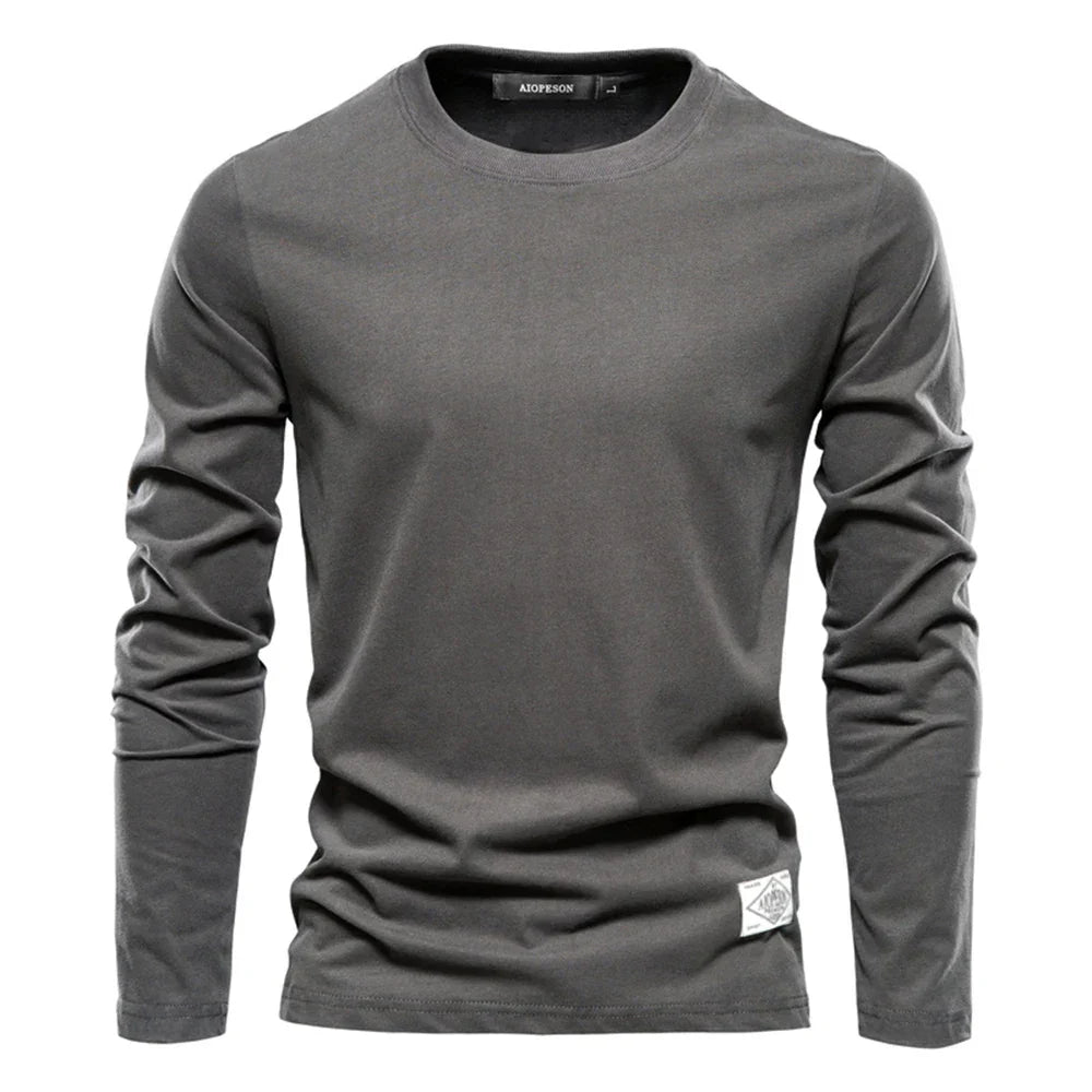 Camiseta Hombre Manga Larga Cuello Redondo Clásica