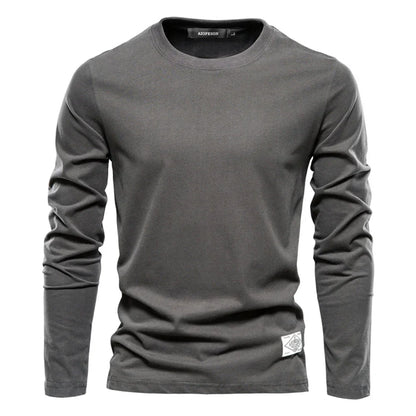 Camiseta Hombre Manga Larga Cuello Redondo Clásica