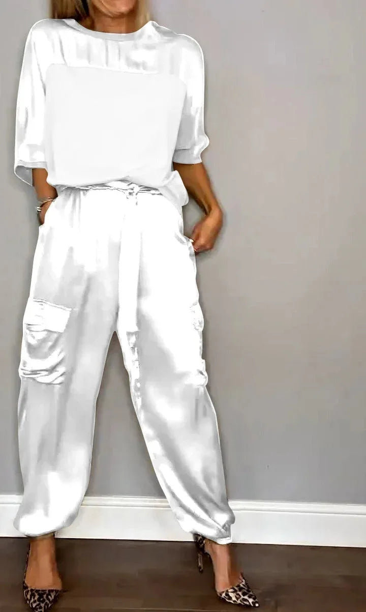 Pantalón cargo mujer con top holgado - Conjunto deportivo
