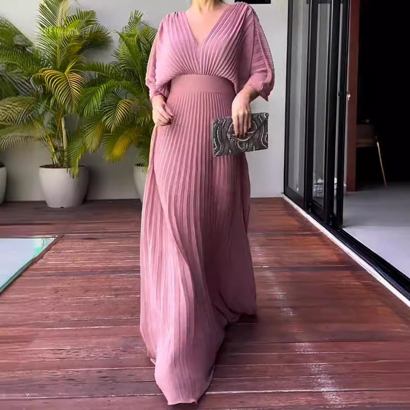 Vestido Ligero Canalé Escote en V
