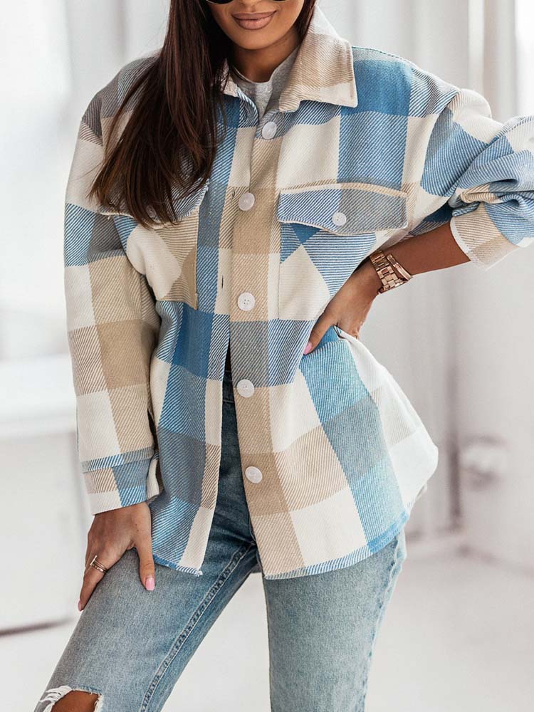 Blusa Cuadros Estilosa Mujer