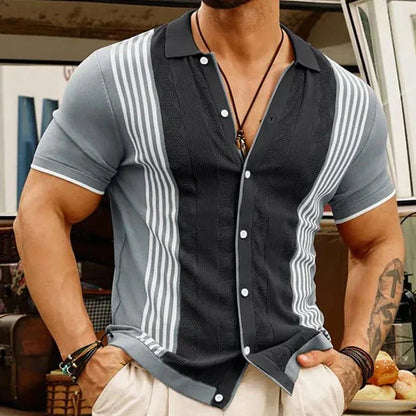 Camisa Polo Clásica a Rayas - Vestiria