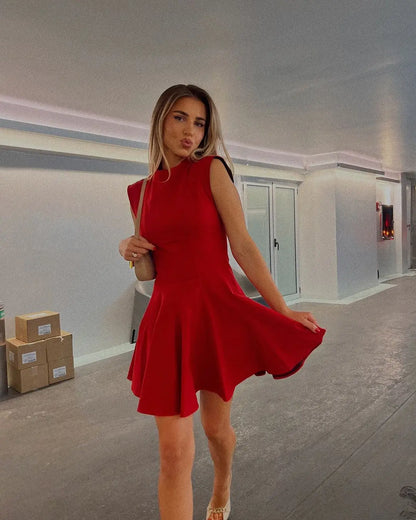 Vestido Corto Feminino Elegante