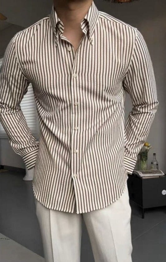 Camisa Hombre Estilo Clásico a Rayas - Vestiria