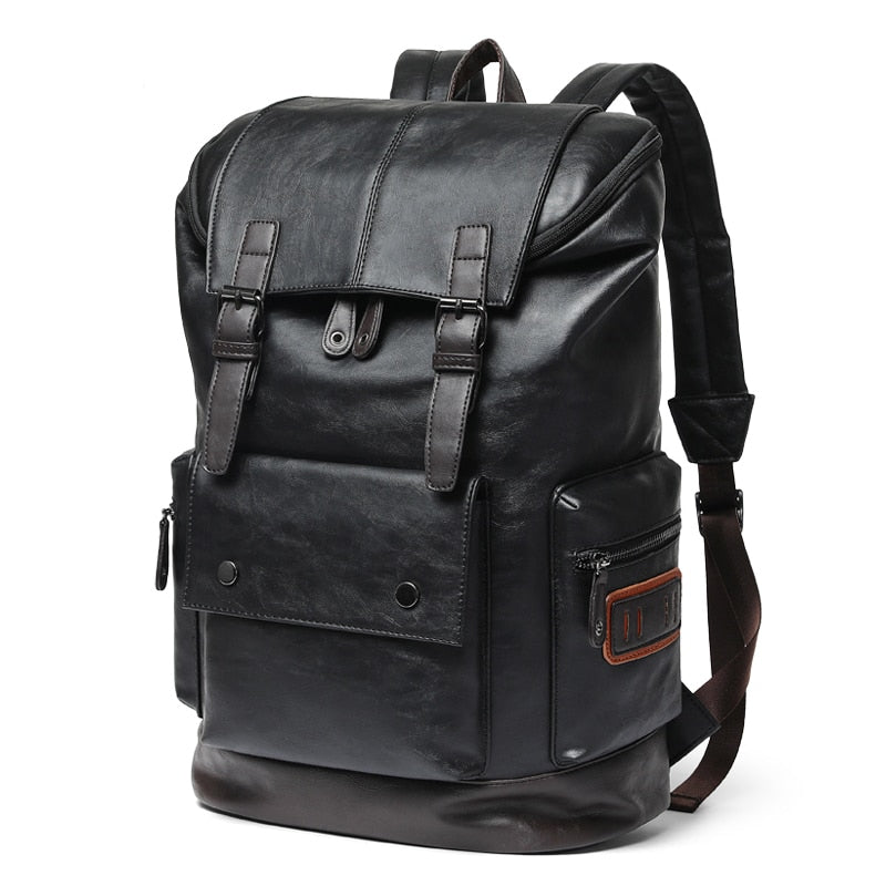 Mochila Cuero Clásica Estilo Retro - Vestiria