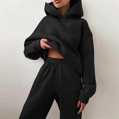 Conjunto Chándal Invierno Mujer Capucha Grande