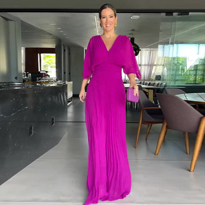 Vestido Ligero Canalé Escote en V