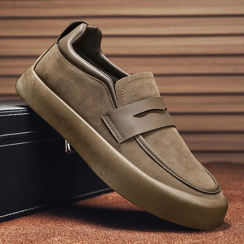 Zapatos de ante hombre elegantes y cálidos